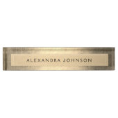 Luxe Gold Professionele Folie Modern Naambordje (Voorkant)