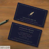 Luxe Gold Quill Logo Visitekaartje