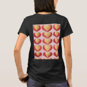 Luxe Gold Red Hearts T-shirt (Achterkant)
