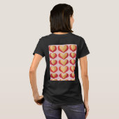 Luxe Gold Red Hearts T-shirt (Achterkant volledig)