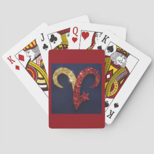 Luxe Gold Red Ram Card Deck Pokerkaarten