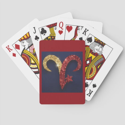 Luxe Gold Red Ram Card Deck Pokerkaarten (Achterkant)