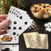 Luxe Gold Roestvrij Steel Monogram Pokerkaarten (Insitu)