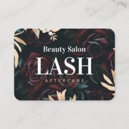 Luxe Gold Roos Lash Aftercare Card Visitekaartje