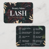 Luxe Gold Roos Lash Aftercare Card Visitekaartje (Voorkant / Achterkant)