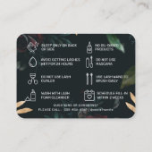 Luxe Gold Roos Lash Aftercare Card Visitekaartje (Achterkant)