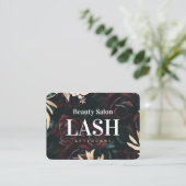Luxe Gold Roos Lash Aftercare Card Visitekaartje (Staand voorkant)