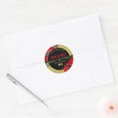 Luxe Gold Roos productlabels Ronde Sticker (Envelop)