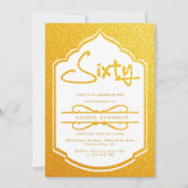 Luxe Gold Script 60ste verjaardagsfeestje Kaart (Voorkant)