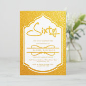 Luxe Gold Script 60ste verjaardagsfeestje Kaart (Staand voorkant)