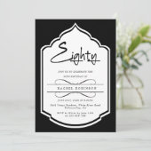 Luxe Gold Script 80ste verjaardagsfeestje Kaart (Staand voorkant)