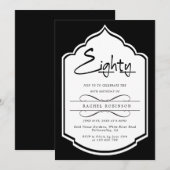 Luxe Gold Script 80ste verjaardagsfeestje Kaart (Voorkant / Achterkant)
