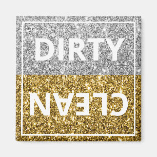 Luxe Gold Silver Glitter Shine Dishwaser Magnet