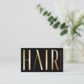 Luxe Gold Simple Hair Extensions na de Kaart van d Visitekaartje (Staand voorkant)