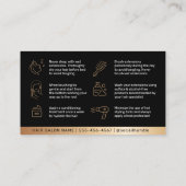 Luxe Gold Simple Hair Extensions na de Kaart van d Visitekaartje (Achterkant)