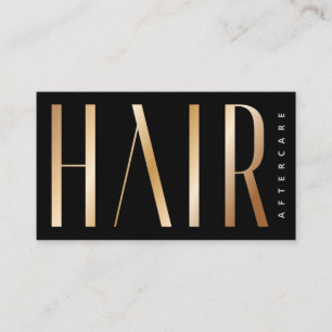 Luxe Gold Simple Hair Extensions na de Kaart van d Visitekaartje