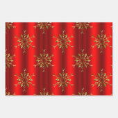 Luxe Gold Snowflakes kerst Inpakpapier Vel (Voorkant)