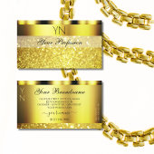 Luxe Gold Sparking Glitter Monogram Glamoureus Visitekaartje