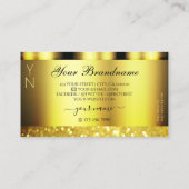 Luxe Gold Sparking Glitter Monogram Glamoureus Visitekaartje (Achterkant)