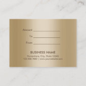 Luxe Gold Stripe Red Ribbon-cadeaubon Kortingskaartje (Achterkant)