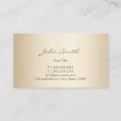Luxe Gold Stripe Sparkle Glitter-achtergrond Visitekaartje (Achterkant)