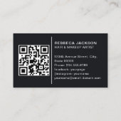 Luxe Gold Strokes Black Beauty Shop Visitekaartje (Achterkant)