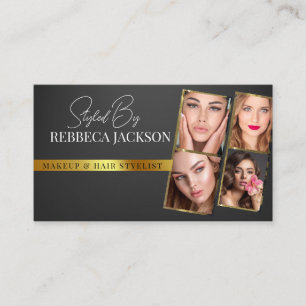 Luxe Gold Strokes Black Beauty Shop Visitekaartje