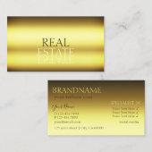 Luxe Gold Stylish Mirror Font Professional Visitekaartje (Voorkant / Achterkant)
