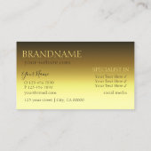 Luxe Gold Stylish Mirror Font Professional Visitekaartje (Achterkant)