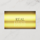 Luxe Gold Stylish Mirror Font Professional Visitekaartje (Voorkant)