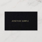 Luxe Gold Text Modern Minimalist Sjabloon Chic Visitekaartje (Voorkant)