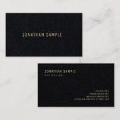 Luxe Gold Text Modern Minimalist Sjabloon Chic Visitekaartje (Voorkant / Achterkant)