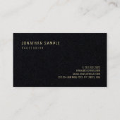 Luxe Gold Text Modern Minimalist Sjabloon Chic Visitekaartje (Achterkant)