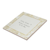 LUXE GOLD WHITE ELEGANT ROOS FLORAL BEWAREN DE DAT TEGELTJE (Zijkant)