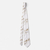 LUXE GOLD WHITE EUCALYPTUS BOTANICAL STROPDAS (Achterkant)