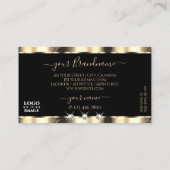 Luxe Golden Black Sparkle Jewels met Logo Visitekaartje (Achterkant)