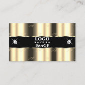 Luxe Golden Black Sparkle Jewels met Logo Visitekaartje (Voorkant)