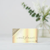 Luxe Golden Design Gold Rain Event Planner Visitekaartje (Staand voorkant)