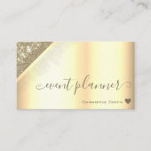 Luxe Golden Design Gold Rain Event Planner Visitekaartje (Voorkant)