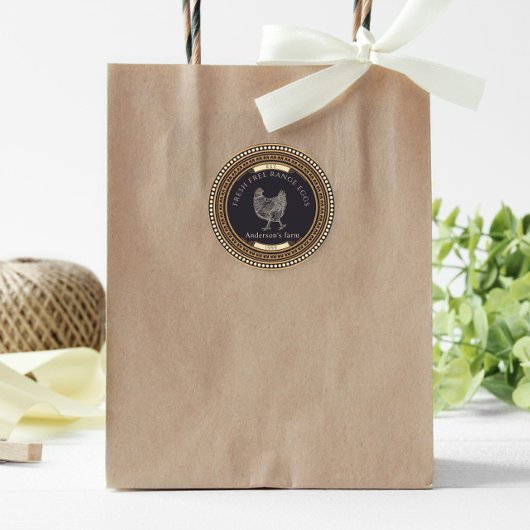 Luxe  Golden Egg Carton Label