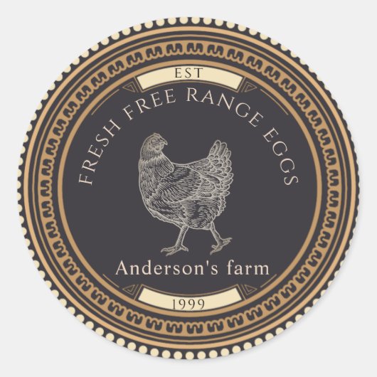 Luxe  Golden Egg Carton Label (Voorkant)