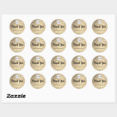 Luxe Golden Glitter Elegant Minimalist Hartelijk d Ronde Sticker (Vel)