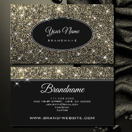 Luxe Golden Glitter Glam lichtgevende sterren Eleg Visitekaartje