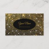 Luxe Golden Glitter Glam lichtgevende sterren Eleg Visitekaartje (Voorkant)