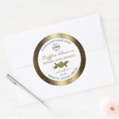 Luxe Golden Glitter White Product Label Voeg Logo  (Envelop)