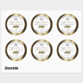 Luxe Golden Glitter White Product Label Voeg Logo  (Vel)