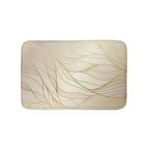 Luxe golden golven: premium design badmat