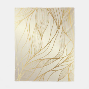 Luxe golden golven: premium design fleece deken
