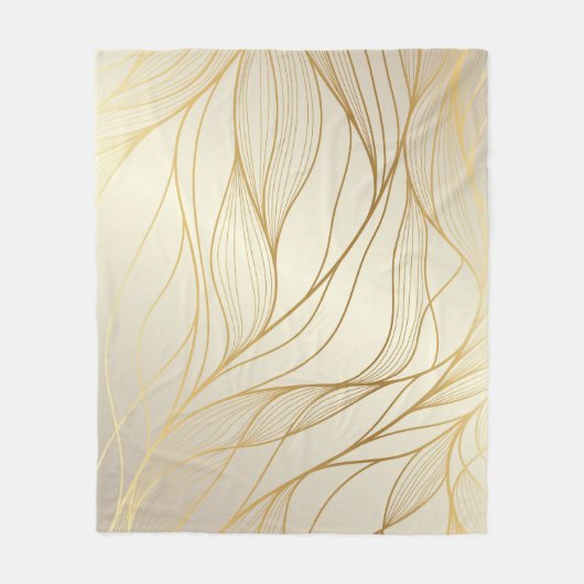 Luxe golden golven: premium design fleece deken (Voorkant)