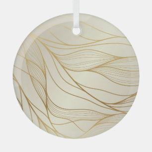Luxe golden golven: premium  design glas ornament